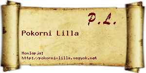 Pokorni Lilla névjegykártya